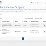 Der Arbeitsplatz im innobis eDesigner.