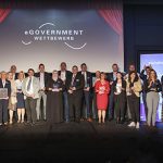 Die Gewinner und Finalisten des E-Government-Wettbewerbs 2022.