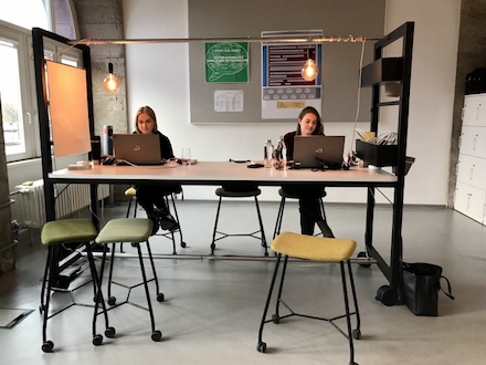 Coworking-Raum im Stammhaus der Berliner Senatsverwaltung für Finanzen.