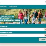 Screenshot der Startseite des Familienportal.NRW.