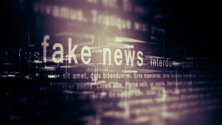 Das Bild zeigt des Schriftzug fake news.
