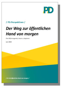 Cover des PD-Strategiepapiers "Der Weg zur öffentlichen hand von morgen"