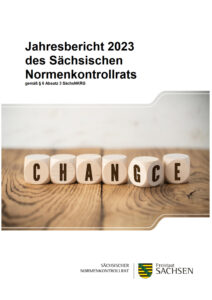 Cover des Jahresberichts 2023 des Sächsischen NKR.