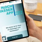 Darstellung der App-Startseite auf einem Tablet.