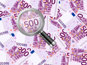 500-Euro-Scheine unter der Lupe