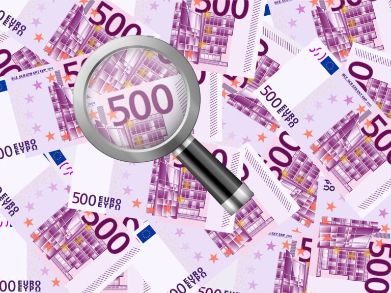 500-Euro-Scheine unter der Lupe