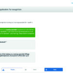 Screenshot aus der Antragsstrecke, hier die Version in englischer Sprache