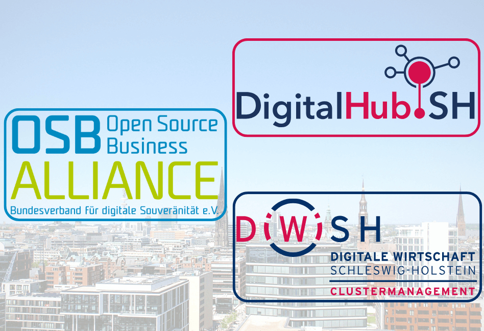 Collage der Logos von OSBA, DigitalHub.SH und DiWiSH