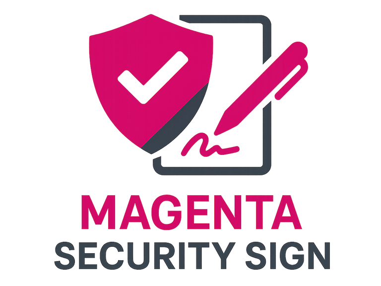 Logo von magenta security sign