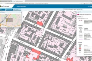 Screenshot (Stadtgrundriss) aus dem Geoportal Sachsen