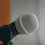 Nahaufnahm eines Mikrophons