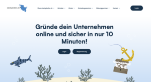 Screenshot von www.startuphafen.sh