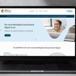Laptop auf dem der Marktplatz Deutschland Digital aufgerufen ist