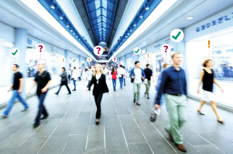 Gesichtserkennung in großen Menschenmengen