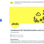 Screenshot der Social Wall des LGL