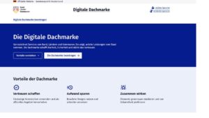 Screenshot Website Digitale Dachmarke